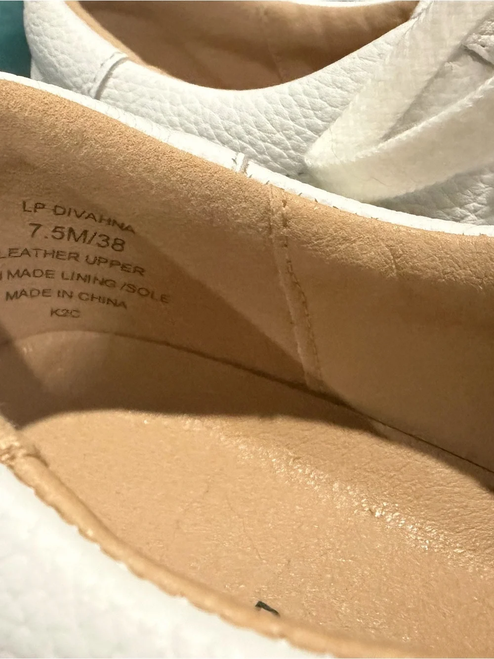 Classic White Textured Leather Sneakers